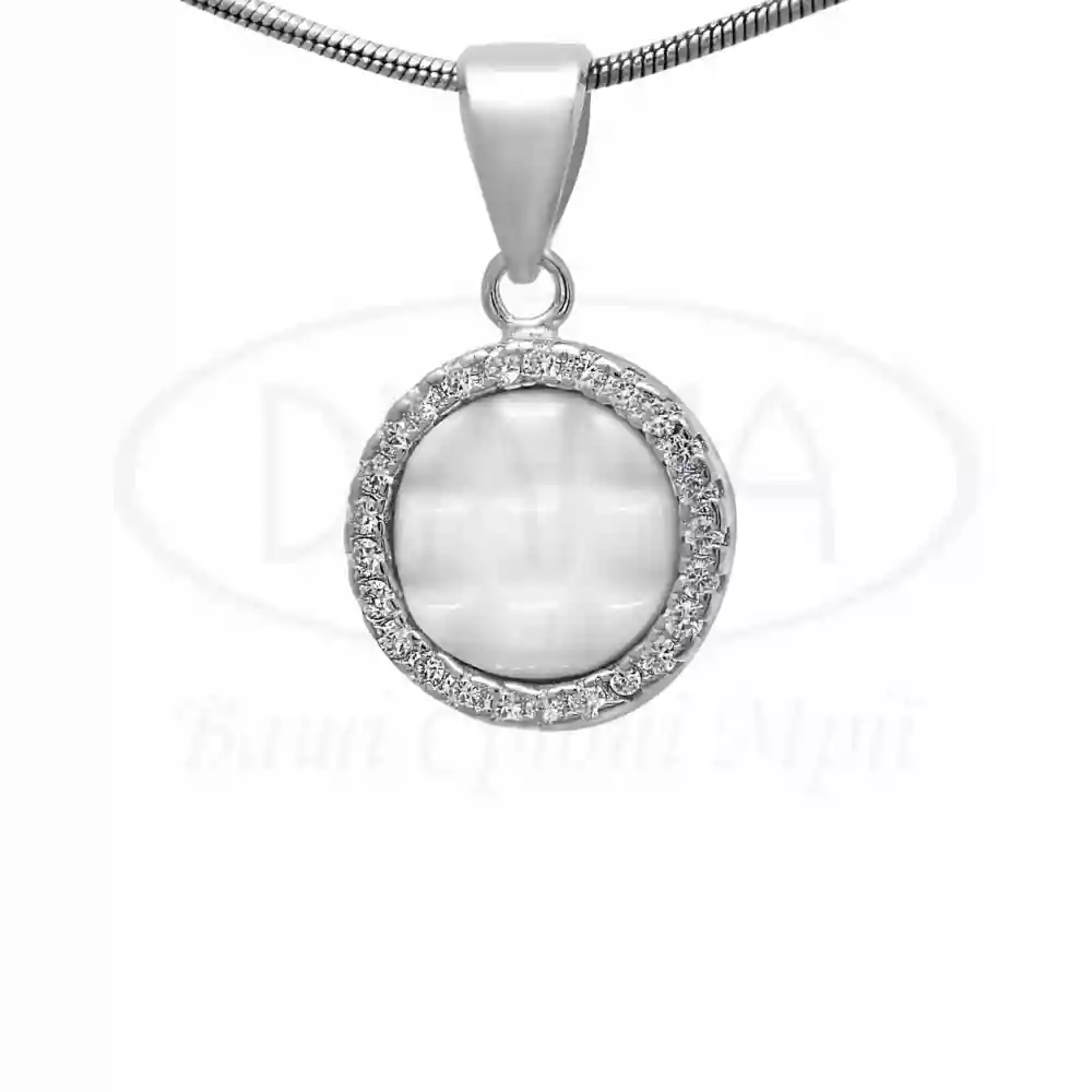 Срібна підвіска з Керамікою та Цирконом фото 1