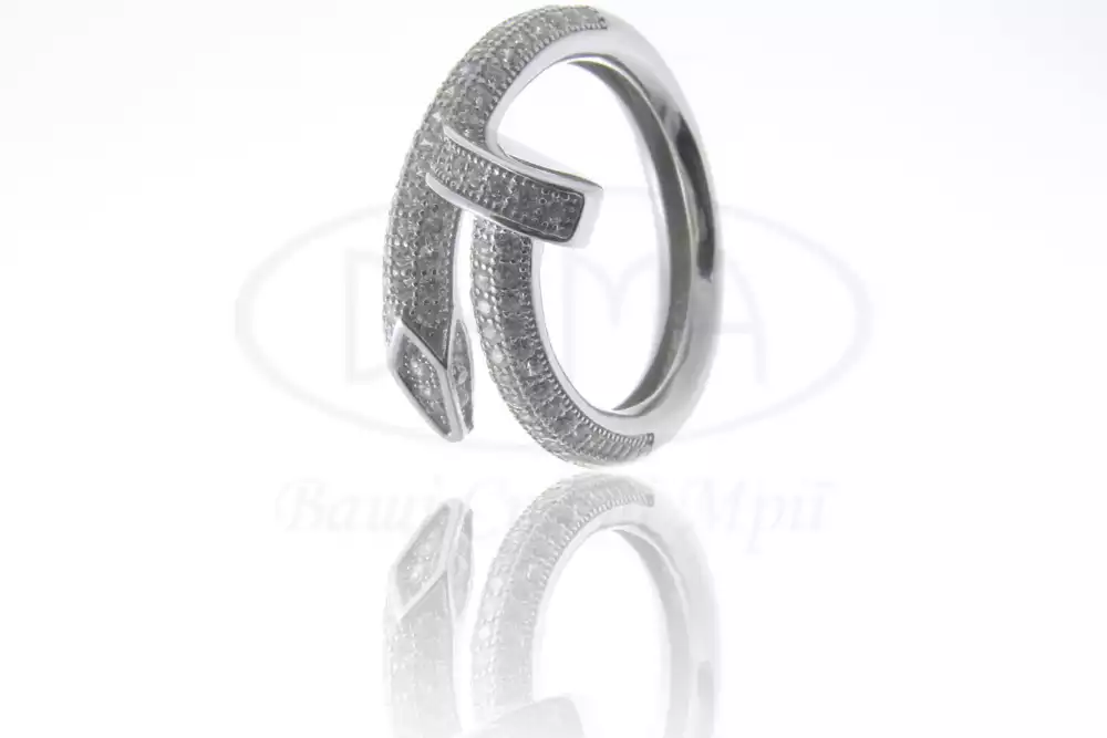 Каблучка срібна з Цирконом фото 1