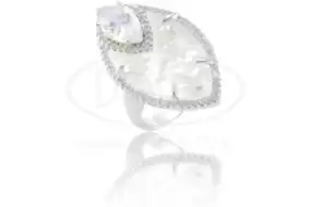 Каблучка срібна з Перламутром та Цирконом