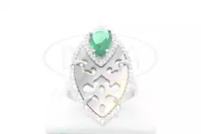 Каблучка срібна з Перламутром та Цирконом