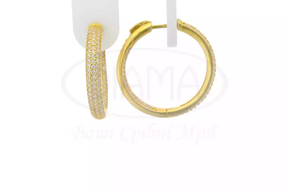 Сережки срібні "Конго" з Цирконом фото 1