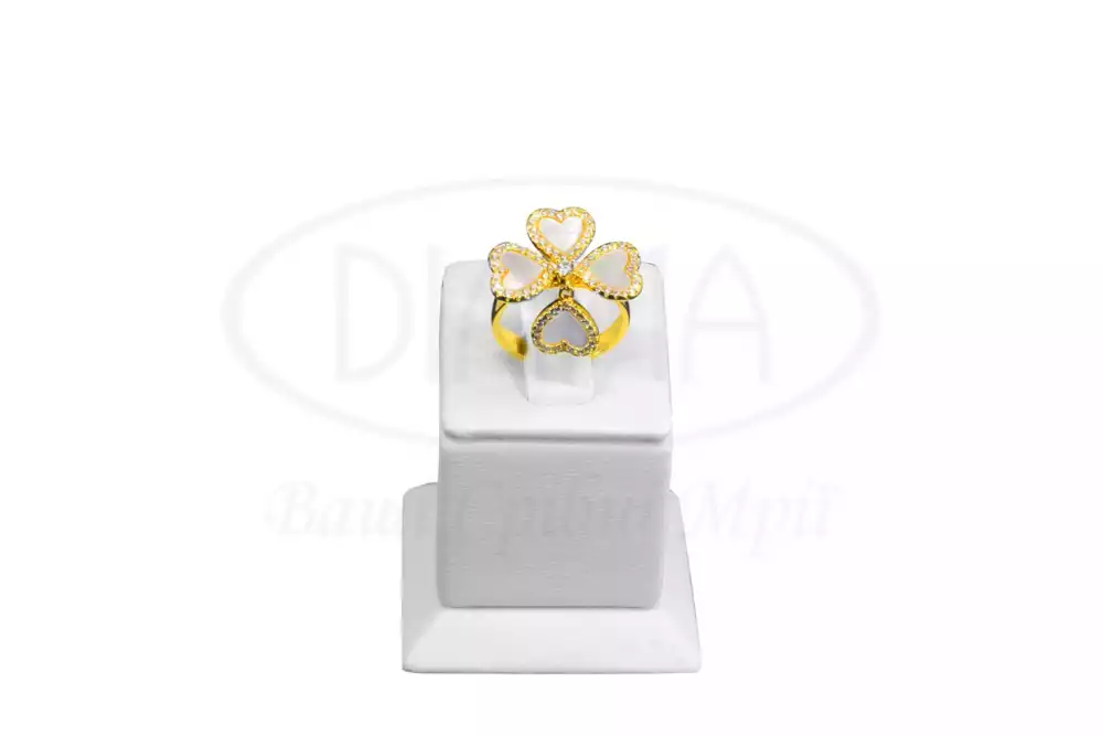Каблучка з серцями Клевер фото 2