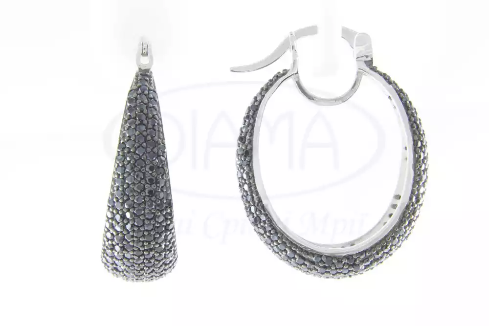 Сережки срібні "Конго" з Цирконом фото 1