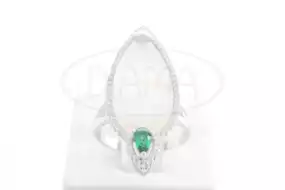 Срібна каблучка з Перламутром та Цирконом