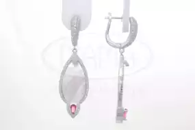 Срібні сережки з Перламутром та Цирконом