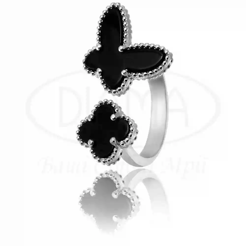 Каблучка срібна з Оніксом фото 1