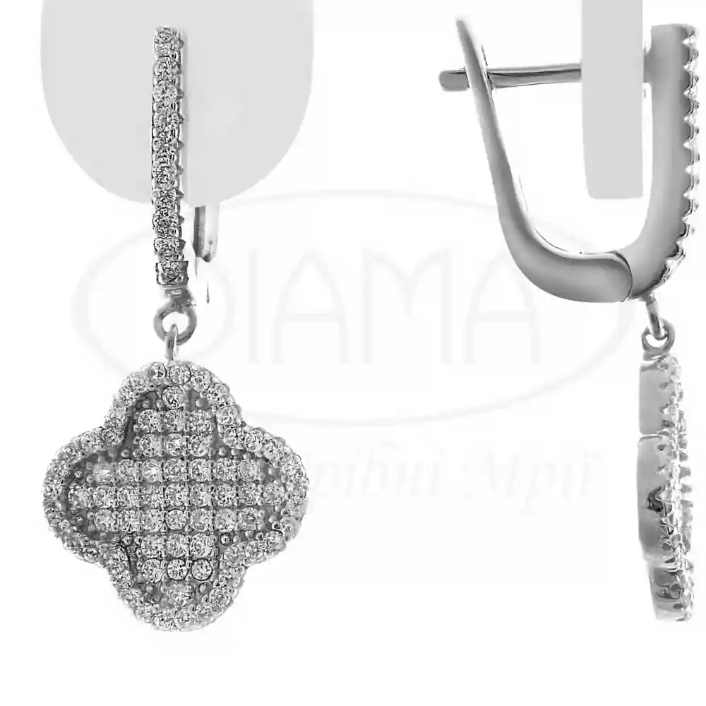 Срібні сережки з Цирконом фото 1