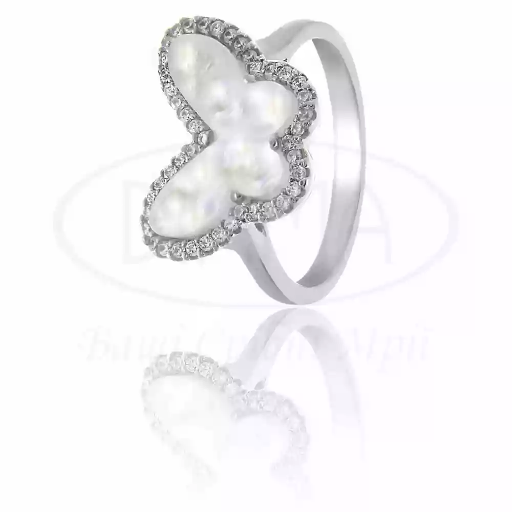 Срібна каблучка  з Перламутром фото 1