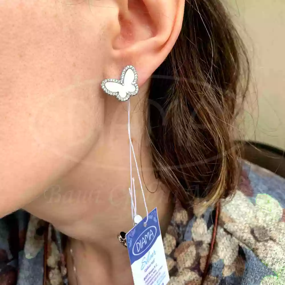 Срібні сережки з Перламутром фото 2