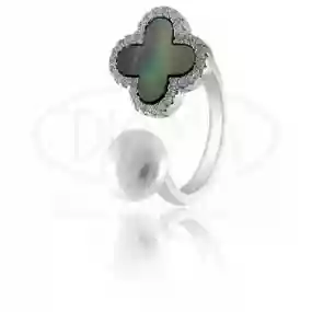 Каблучка срібна з Перламутром та Перлиною