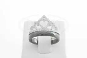 Каблучка чорна "Корона"