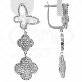 Срібні сережки "Метелик" з Перламутром