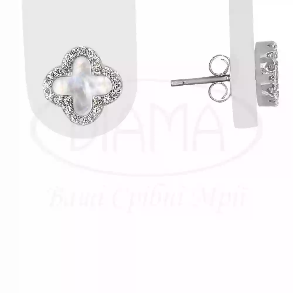 Срібні сережки з Перламутром фото 1