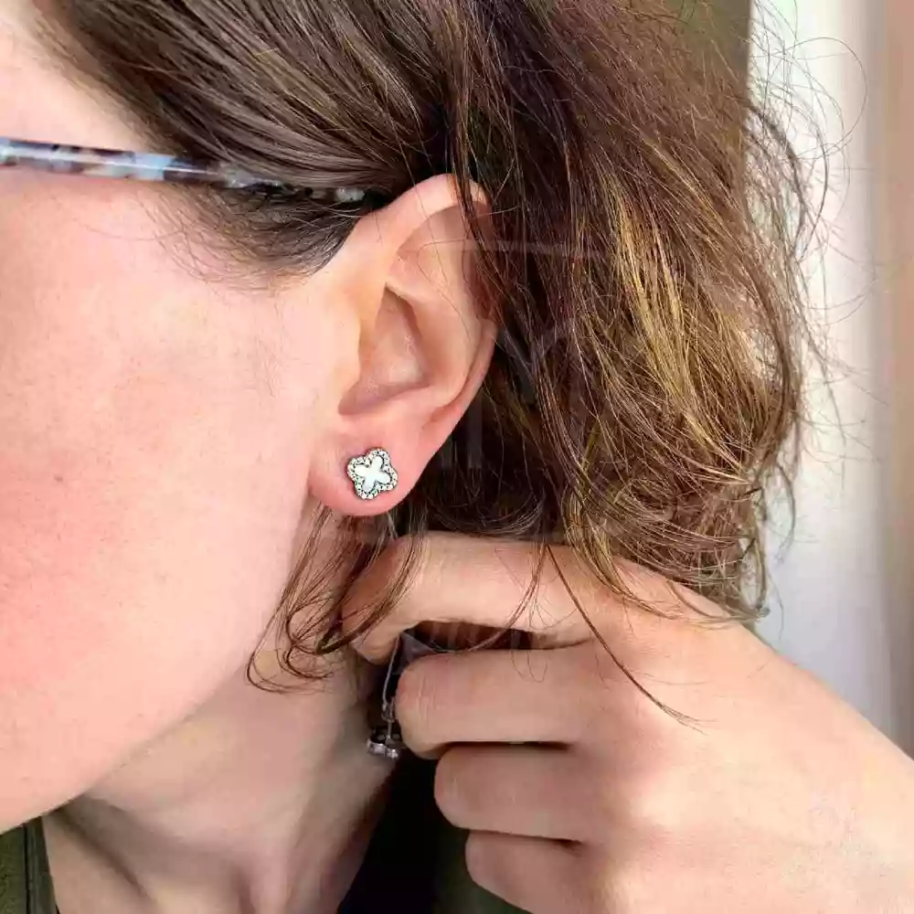 Срібні сережки з Перламутром фото 3