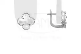 Срібні сережки з перламутром