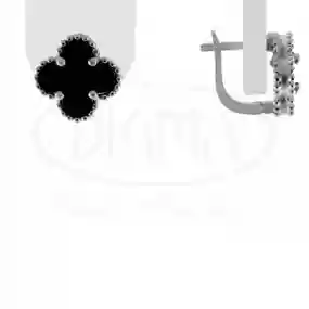 Сережки срібні з Оніксом