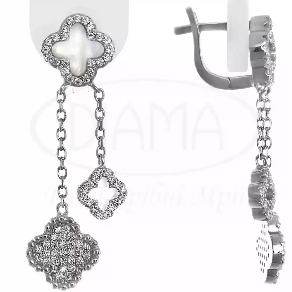 Сережки срібні з Перламутром фото 1