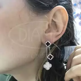 Сережки срібні з Оніксом