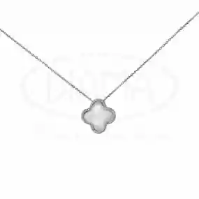 Кольє срібне з білим Перламутром