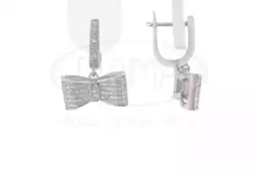 Срібні сережки "Бантик"