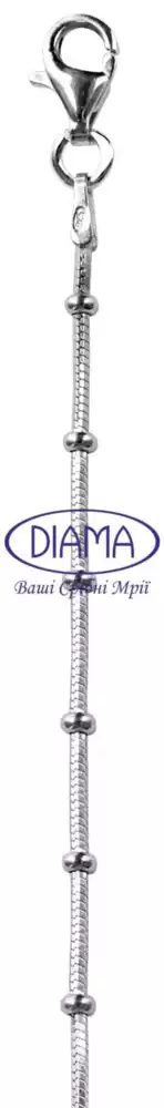 Браслет срібний "Снейк з кульками" фото 1