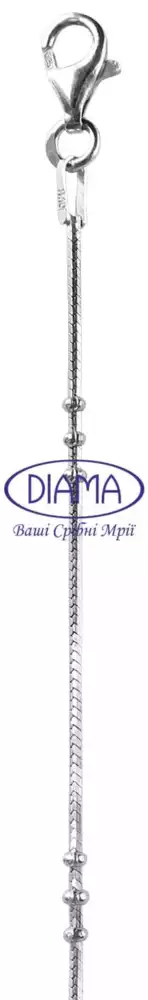 Браслет срібний "Снейк  з кульками" фото 1