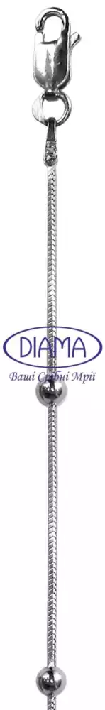 Браслет срібний "Снейк  з кульками" фото 1