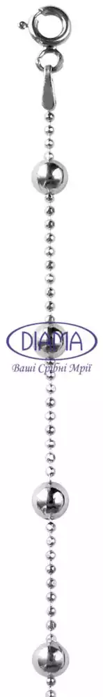 Ланцюг срібний з кульками фото 2