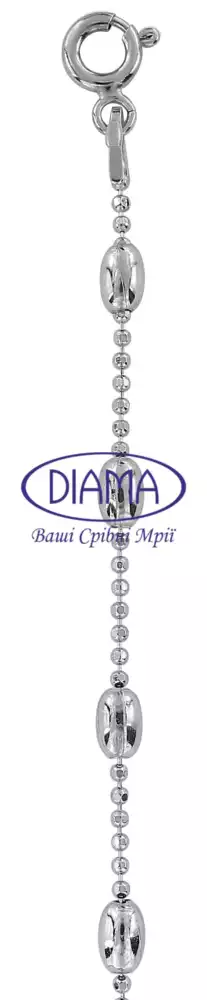 Срібний кульковий ланцюг фото 2