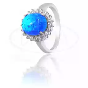 Срібна каблчка з Опалом