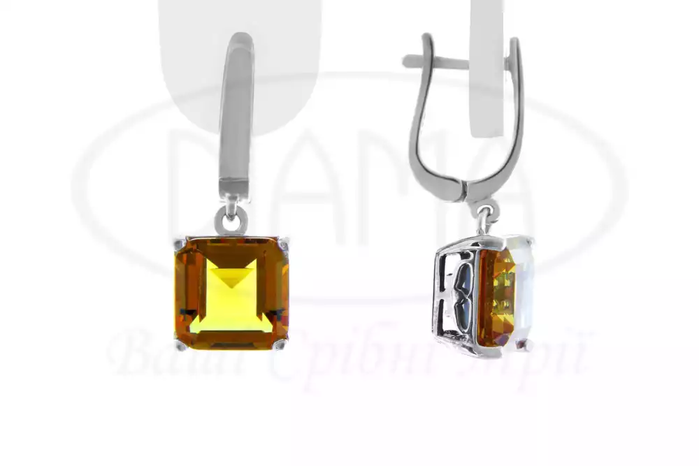 Срібні Сережки з Султанітом фото 1