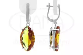 Сережки срібні з Султанітом