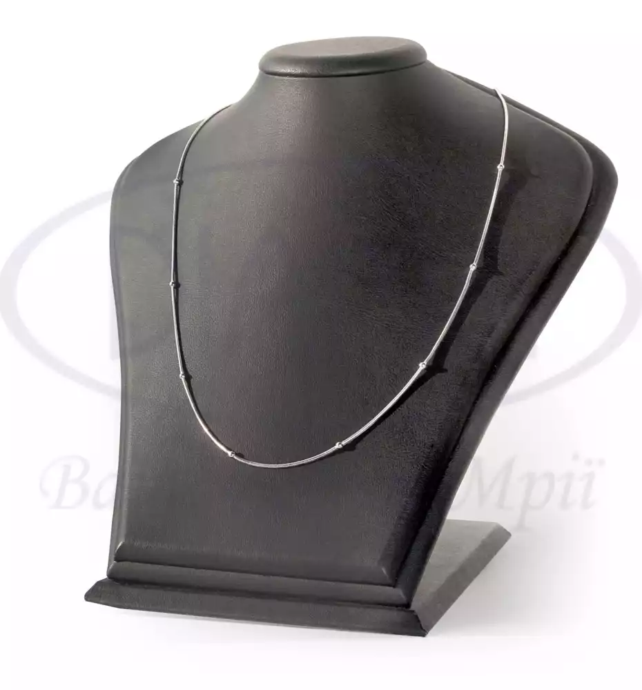 Ланцюг срібний "Снейк круглий з кульками" фото 1