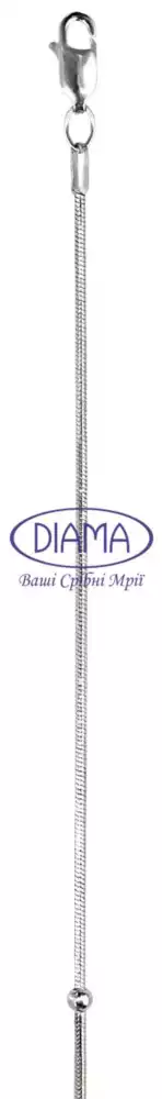 Ланцюг срібний "Снейк круглий з кульками" фото 2