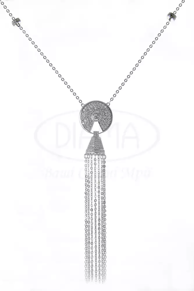 Кольє срібне з Цирконом фото 1