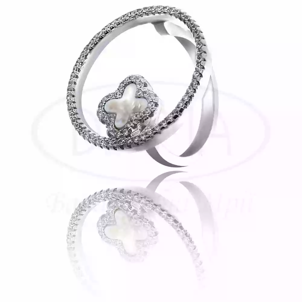 Срібна Каблучка з Перламутром фото 1