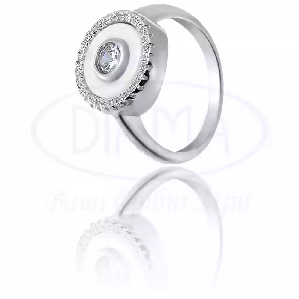 Срібна Каблучка з Керамікою фото 1