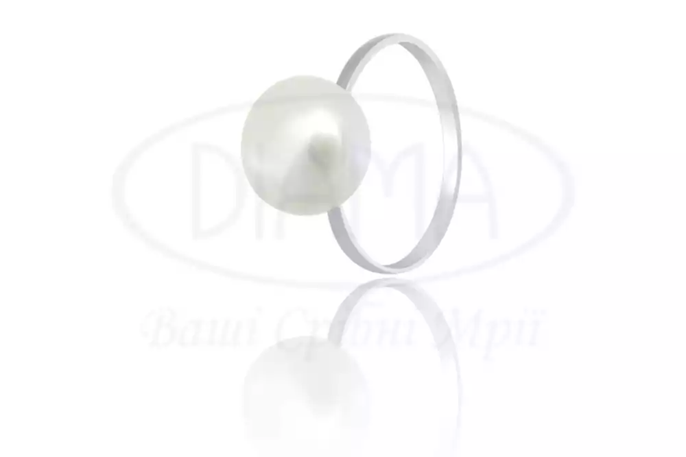 Срібна Каблучка з Перлиною фото 1