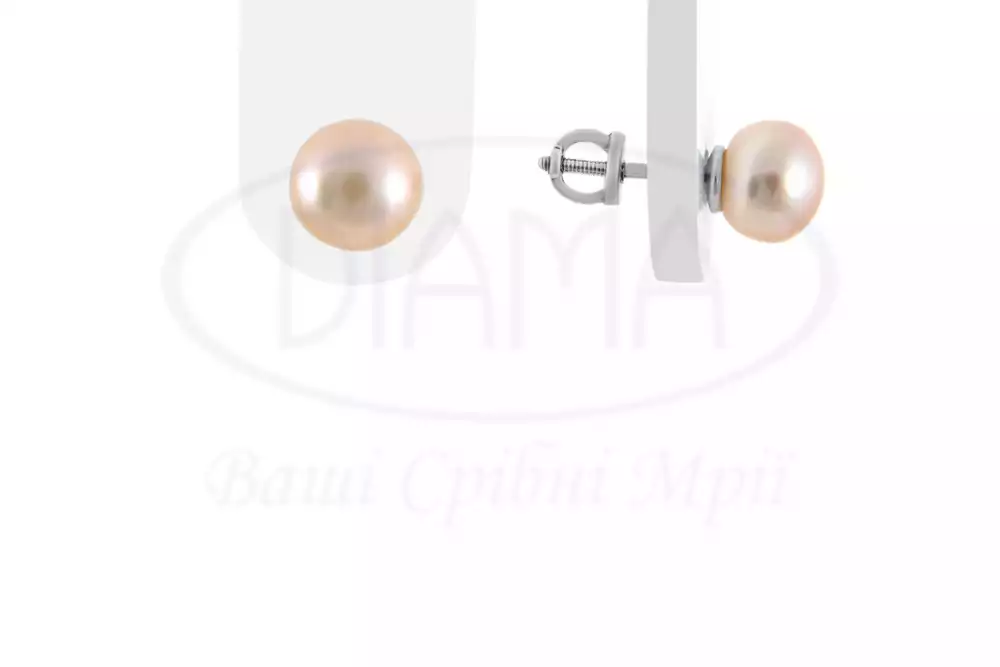 Пусети срібні з Перлиною фото 1