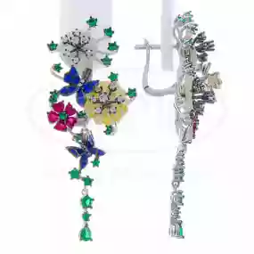 Сережки срібні з перламутром