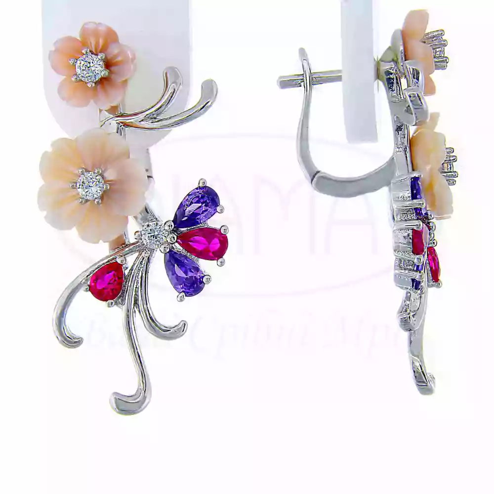 Срібні Сережки з перламутром фото 1