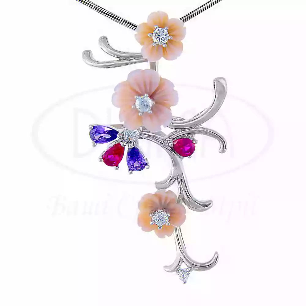 Срібна Підвіска з перламутром фото 1