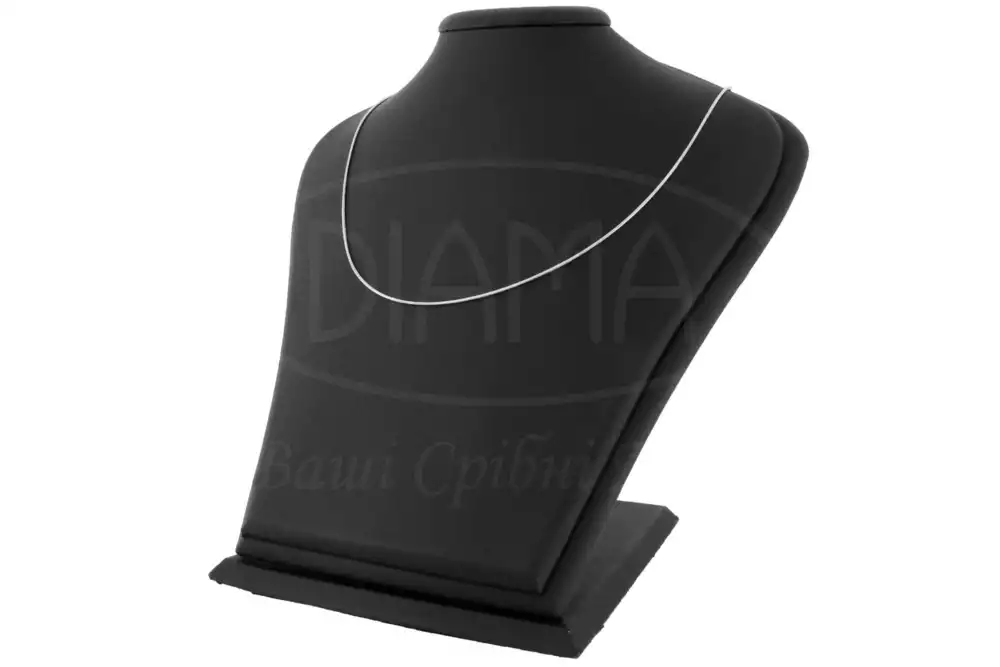 Ланцюг срібний "Снейк круглий з насічками" фото 1