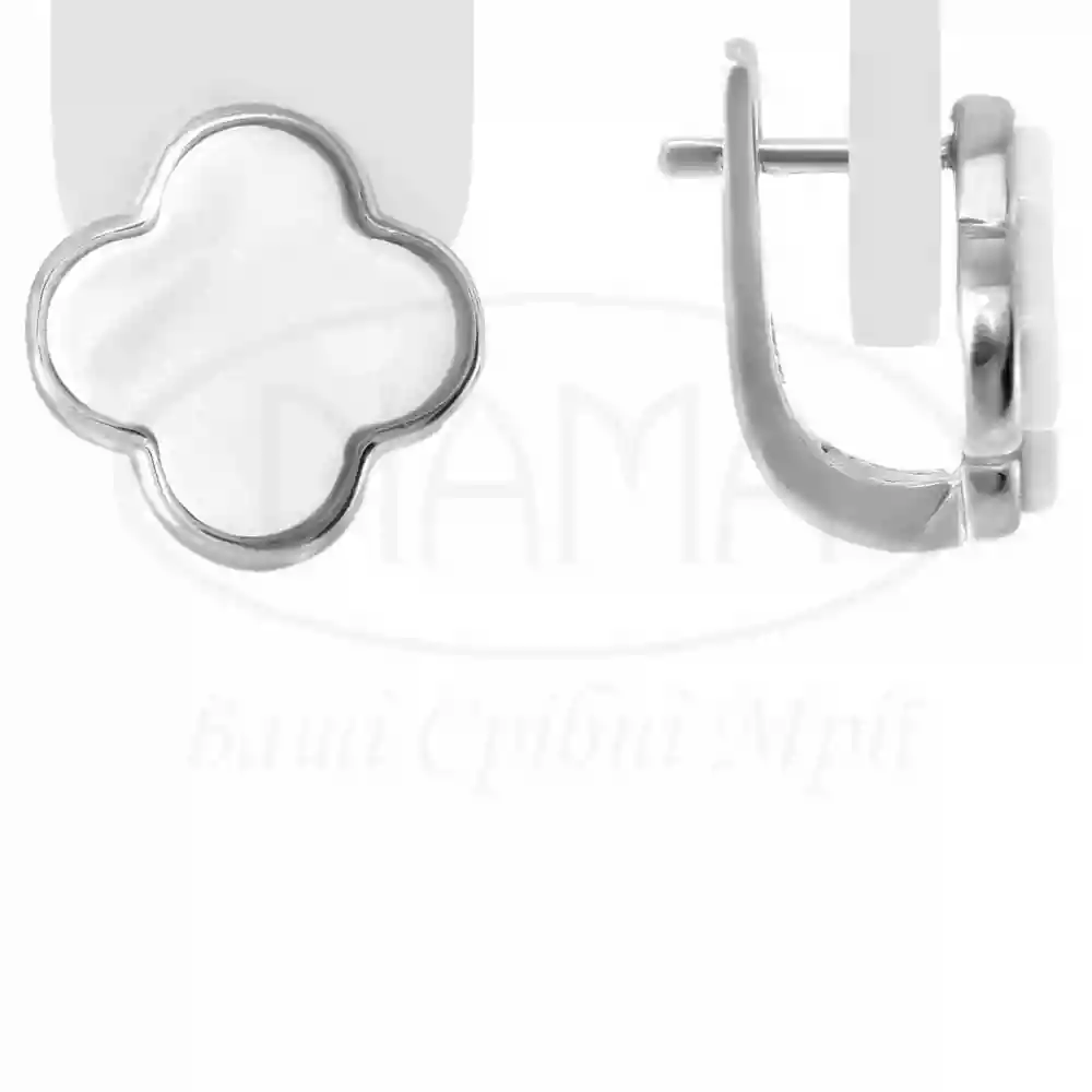 Срібні Сережки з Керамікою фото 1