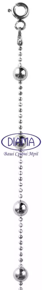 Браслет срібний з кульками фото 1