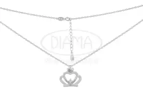 Кольє зі срібла "Корона з сердець"