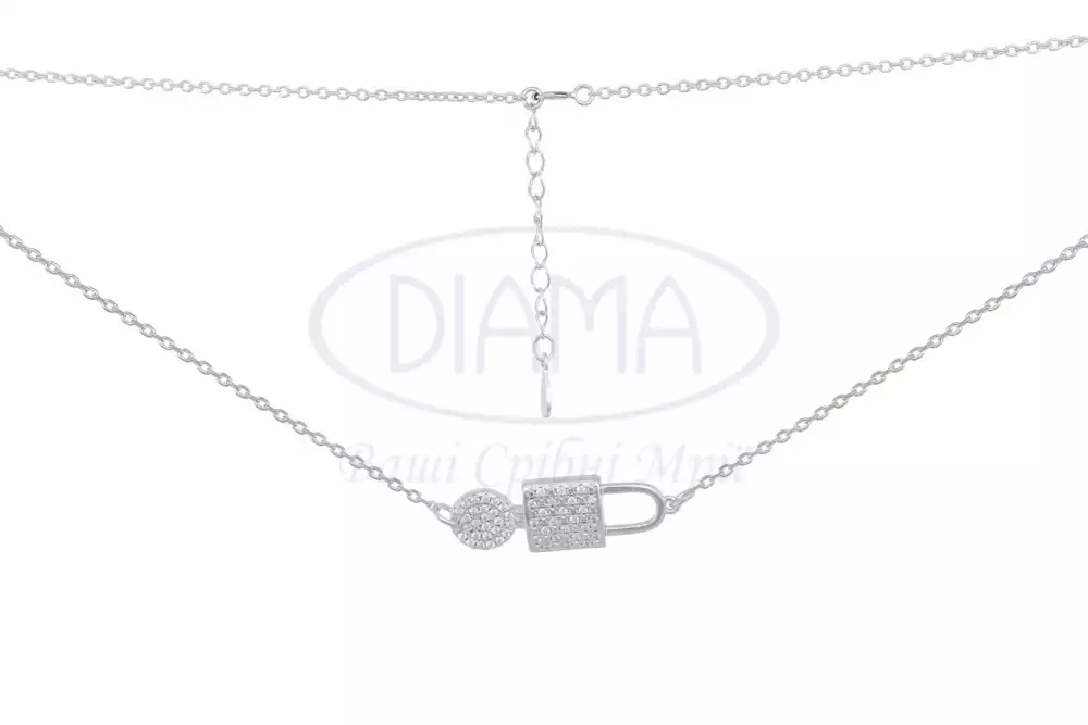 Кольє зі срібла "Замок з Ключем" фото 1