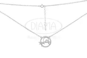 Кольє зі срібла з цирконом