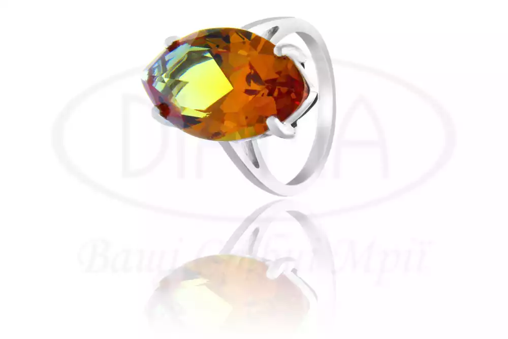 Каблучка срібна з Султанітом фото 1