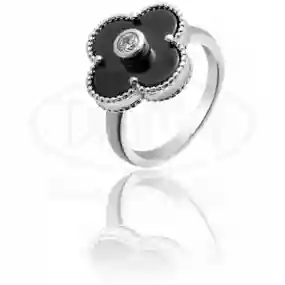 Каблучка срібна з керамікою